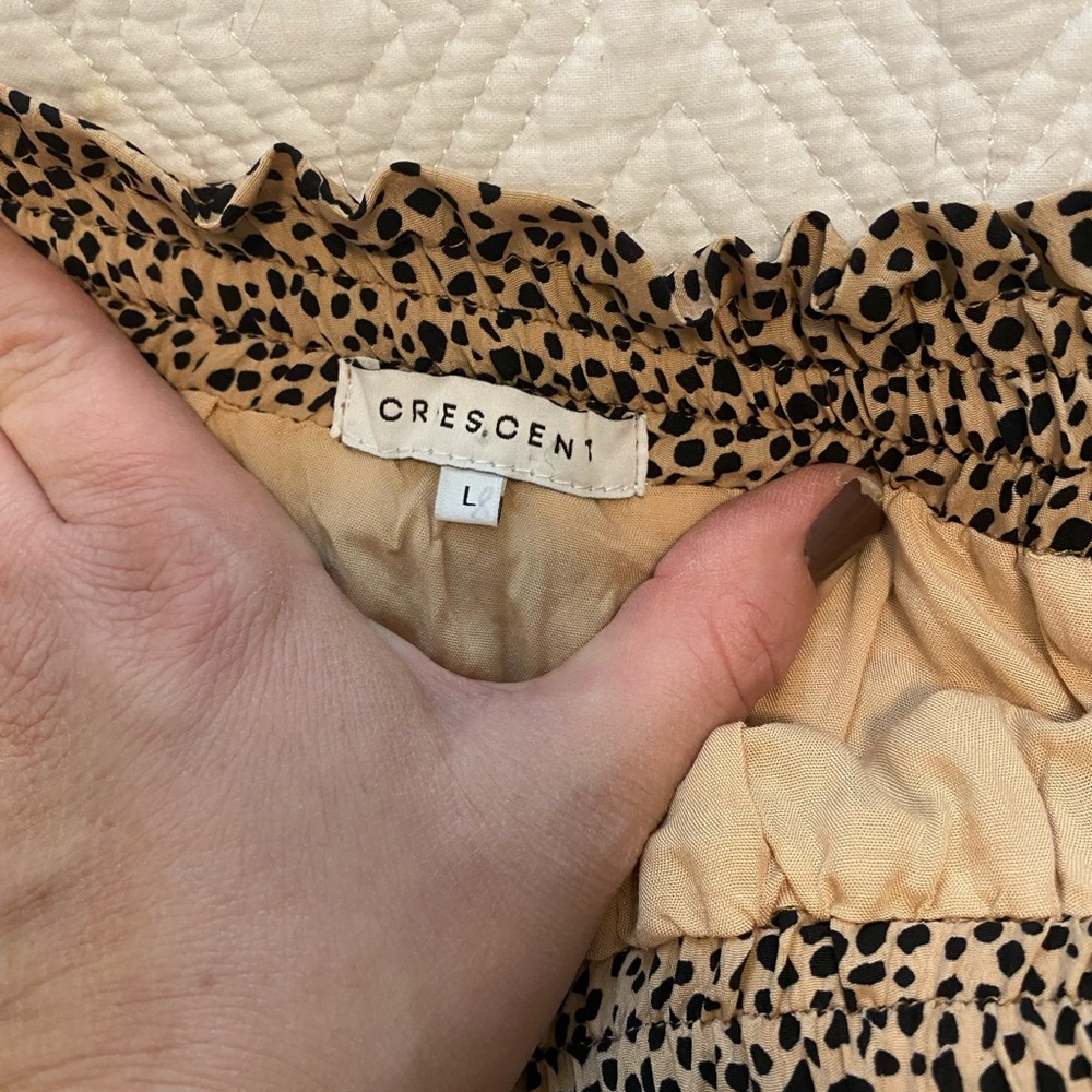Animal print leopard pull on tiered skirt